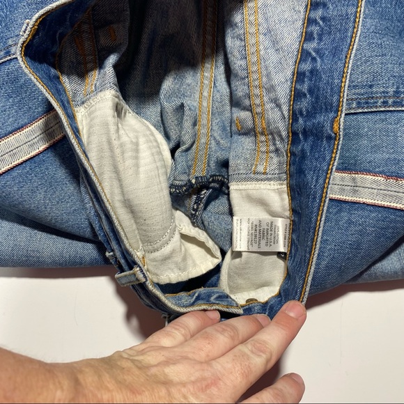 Calvin Rucker Rebel Selvage High Vintage Straight 100% Cotton Raw Hem Jeans 27 - Picture 8 of 15